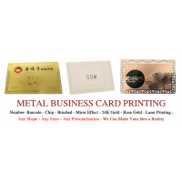 85X54mm Stainless Steel Metal Business Cards Pack of 100