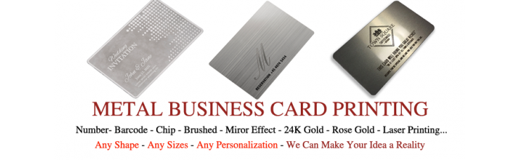 89x51mm Stainless Steel Metal Business Cards Pack of 100
