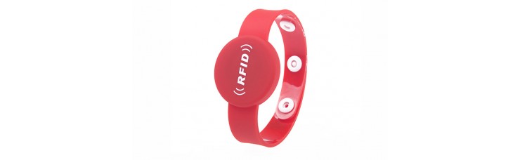 RFID PVC Wristbands with Three Buckle Pack of 100