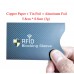 Copper Plate Aluminum Foil RFID Blocking Card Sleeve Pack of 100