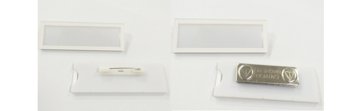 Stock Acrylic Reusable Name Badge 75x25mm